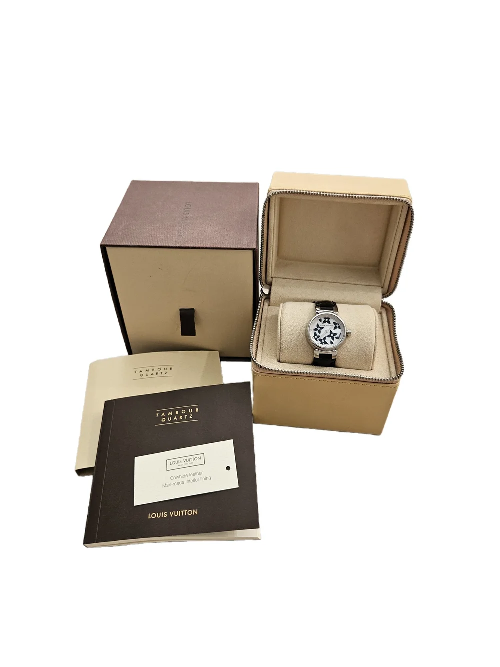Louis Vuitton Tambour Lovely Diamonds Watch - Black & White